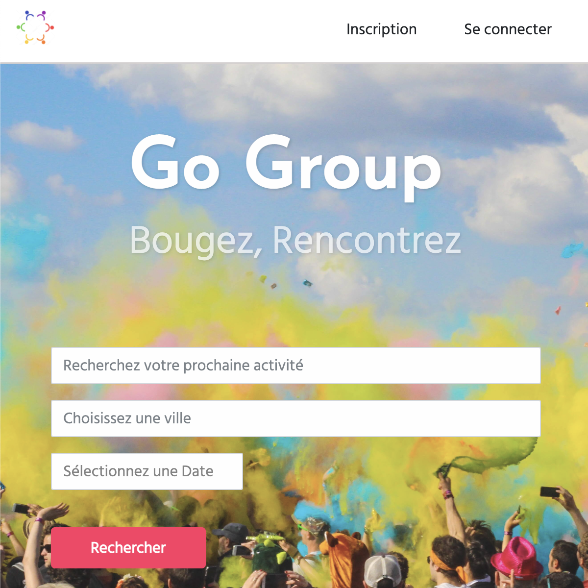 Home page application web Go Group